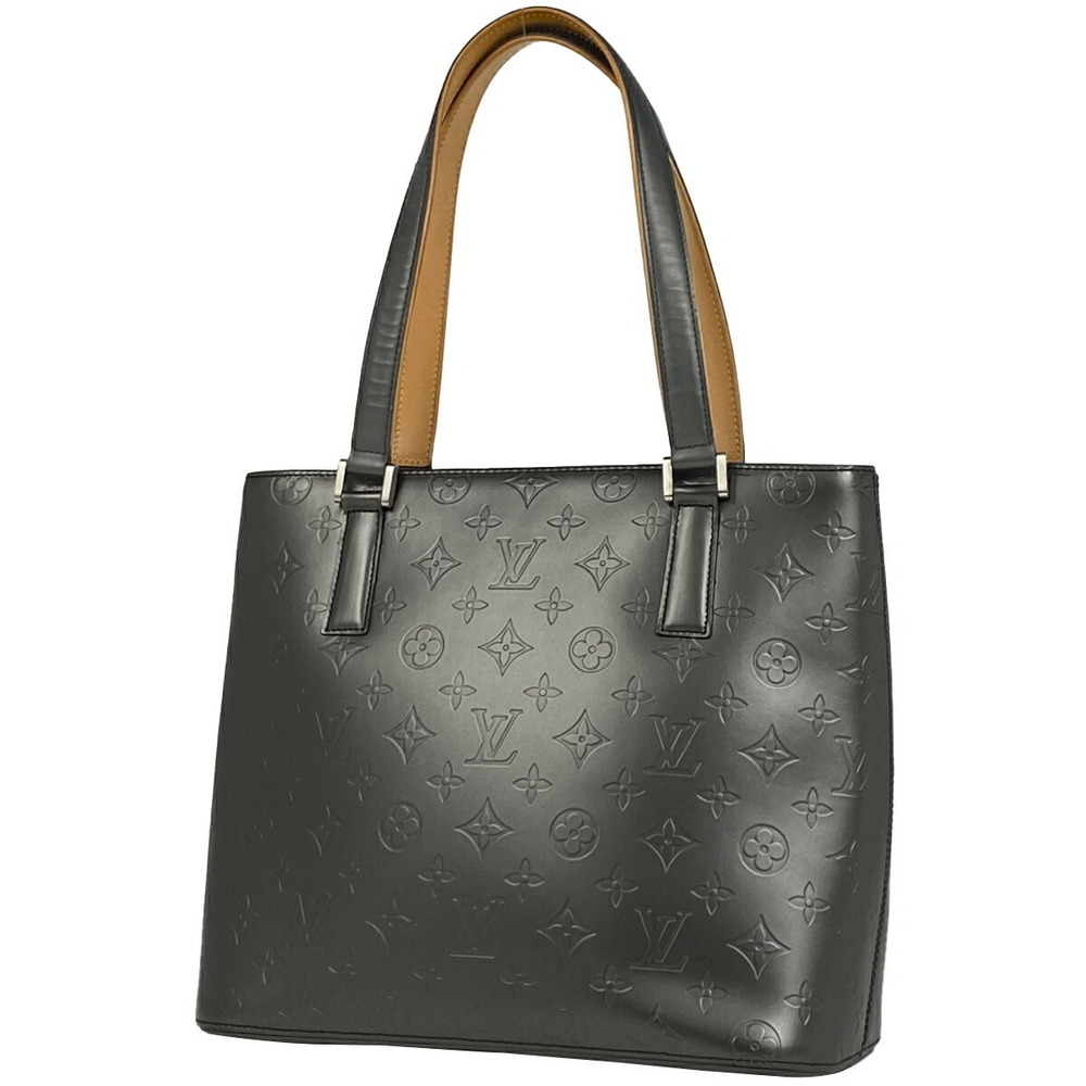 Louis Vuitton Stockton Shoulder Bag Tote Monogram Matte Noir Black